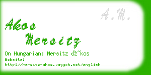 akos mersitz business card